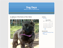 Tablet Screenshot of dogdaysblog.schwarzerhund.com
